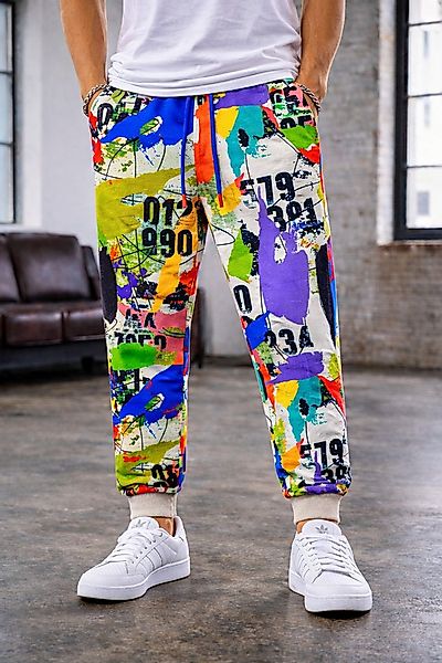Mosranic Jogginghose Herren Baggy Hose "Graffiti" Trainingshose Fitness Gym günstig online kaufen