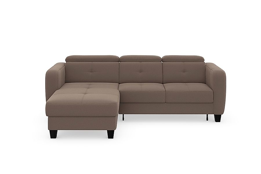 sit&more Ecksofa "Belluci L-Form" inklusive Federkern, wahlweise mit Bettfu günstig online kaufen