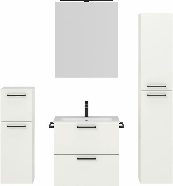 nobilia Badmöbel-Set "Tolvina" vormontiert, mit Soft-Close, 4 Stk. tlg. günstig online kaufen
