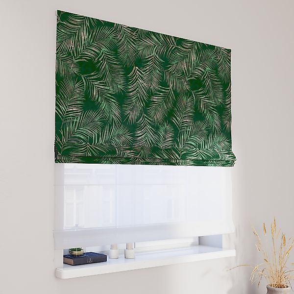 Dekoria Doppelraffrollo Duo, waldgrün, 120 x 150 cm günstig online kaufen