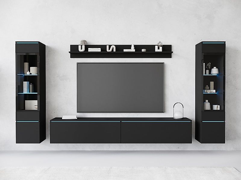 INOSIGN Wohnwand VERA II, Vitrinen Türanschlag wechselbar, (Komplett-Set, 4 günstig online kaufen