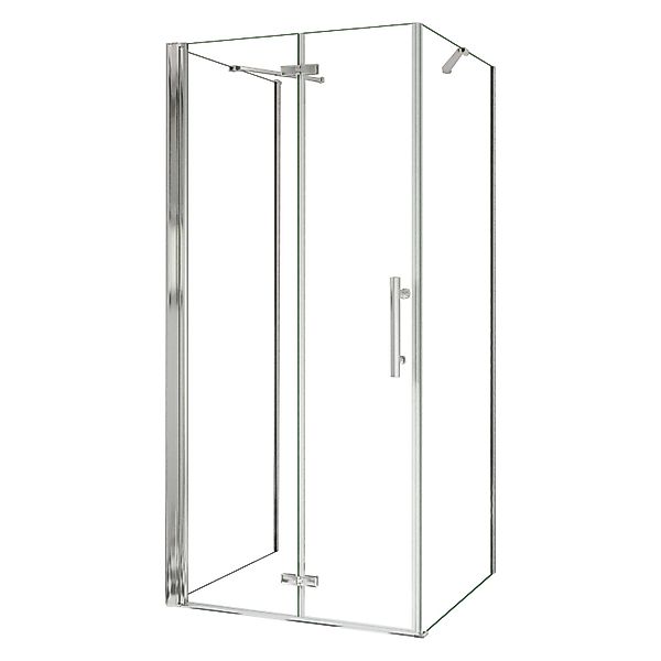 AICA U-Duschkabine Falttür 120x195cm Duschkabine Duschtür Drehtür mit 2x Se günstig online kaufen