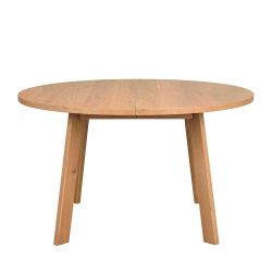 Esstisch rund modern in Eichefarben 75 cm hoch - optional verlängerbar günstig online kaufen