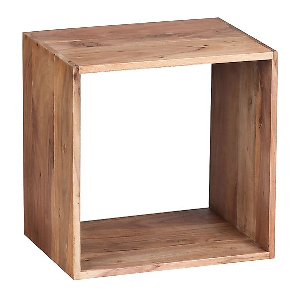 FINEBUY Standregal SuVa2508_1, Akazie Massivholz 43,5x43,5x33 günstig online kaufen