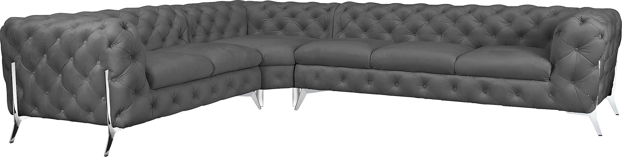 Leonique Chesterfield-Sofa Amaury L-Form, großes Ecksofa, günstig online kaufen