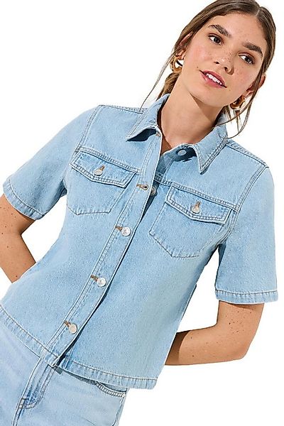 Friends Like These Jeansbluse Friends Like These verkürztes Denim-Button-up günstig online kaufen