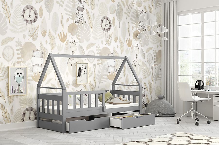 thematys Kinderbett mit Rausfallschutz und Ausziehbett günstig online kaufen