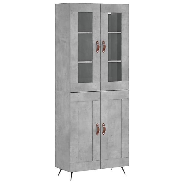 vidaXL Highboard Betongrau 69,5x34x180 cm Holzwerkstoff 3198317 günstig online kaufen