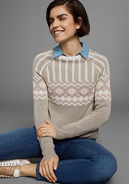 AJC Jacquardpullover mit Norwegermuster in verschiedenen Farbvarianten günstig online kaufen