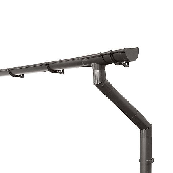 Inefa Dachrinnen Set PVC 6m NW 125 Halbrund Gartenhaus Dunkelbraun günstig online kaufen