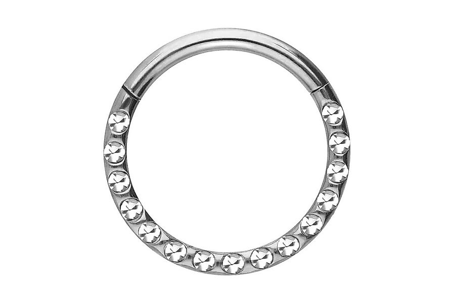 PIERCINGLINE Nasenpiercing Titan Segmentring Clicker KRISTALLE + EPOXY Ohrp günstig online kaufen