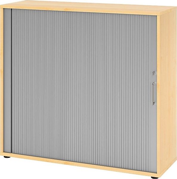 bümö Aktenschrank Rollladenschrank office - 3 Ordnerhöhen Dekor: Ahorn/Silb günstig online kaufen