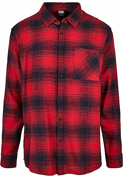 URBAN CLASSICS Langarm-Poloshirt "Urban Classics Herren Oversized Checked G günstig online kaufen