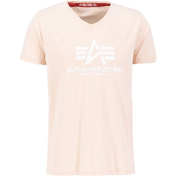 Alpha Industries  T-Shirt Basic V-Neck T - pale peach günstig online kaufen