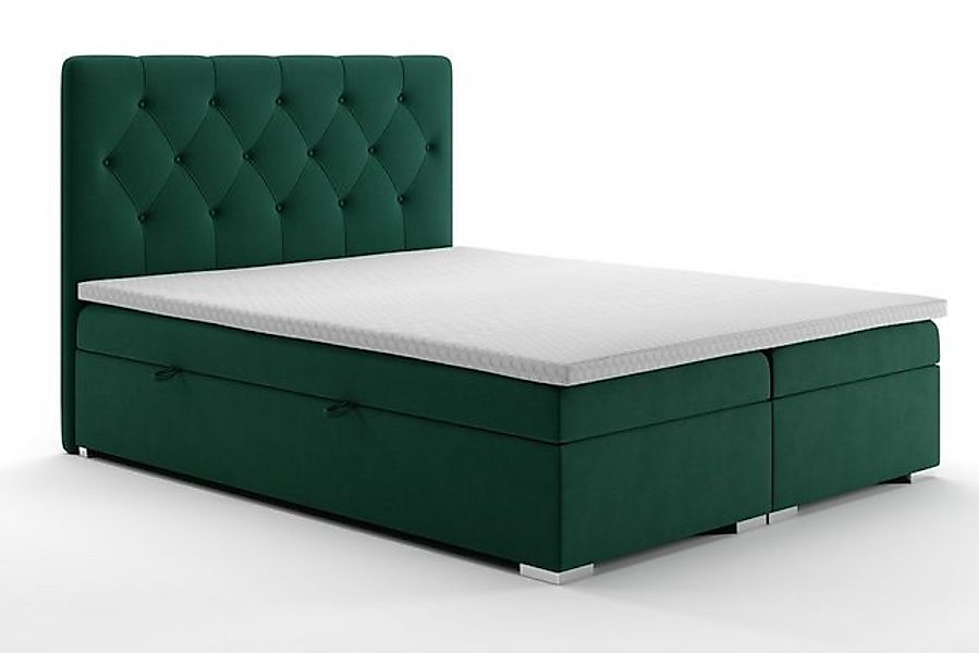 JVmoebel Bett Chesterfield Boxspring Bett Hotel Doppel Komplett Set Matratz günstig online kaufen