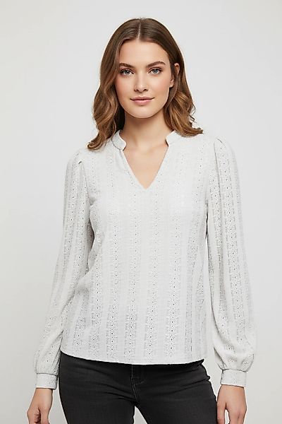 ONLY Blusenshirt "ONLMELANIE L/S SPLIT TOP JRS" günstig online kaufen