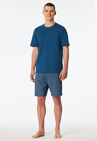 Schiesser Shorty "Casual Essentials" 2 mit unifarbenem Oberteil und gemuste günstig online kaufen