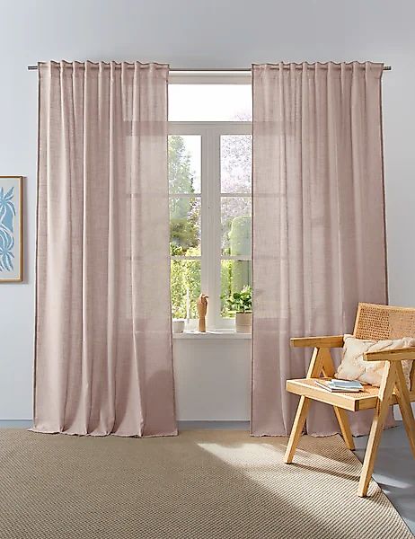 Home affaire Collection Vorhang »Linsdorf«, (1 St.), Leinenstruktur, halbtr günstig online kaufen