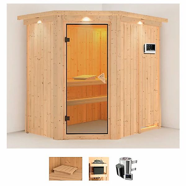 Karibu Sauna »Swantje«, 3,6-kW-Bio-Plug & Play Ofen mit externer Steuerung günstig online kaufen