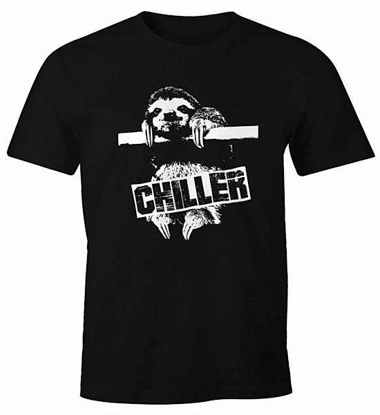 MoonWorks Print-Shirt Lustiges Herren T-Shirt Faultier Born Chiller Sloth F günstig online kaufen