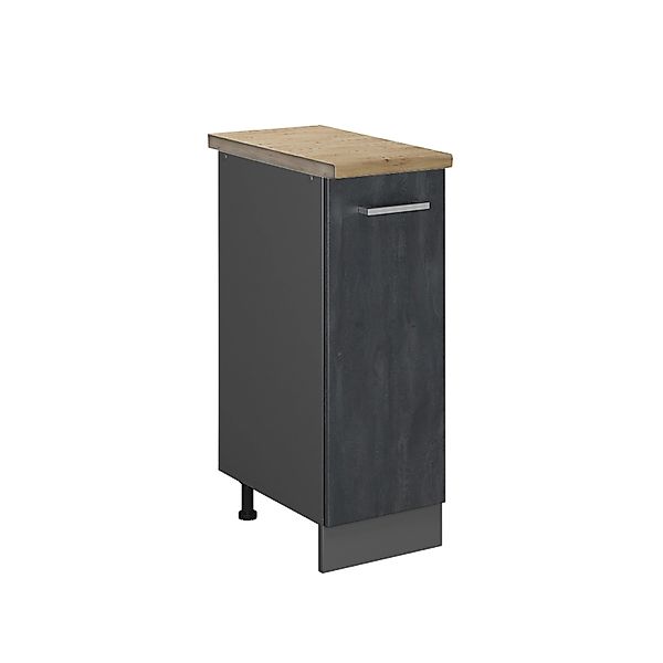 Vicco Apothekerschrank R-Line Medizinschrank für die Küche Schwarz Beton 30 günstig online kaufen