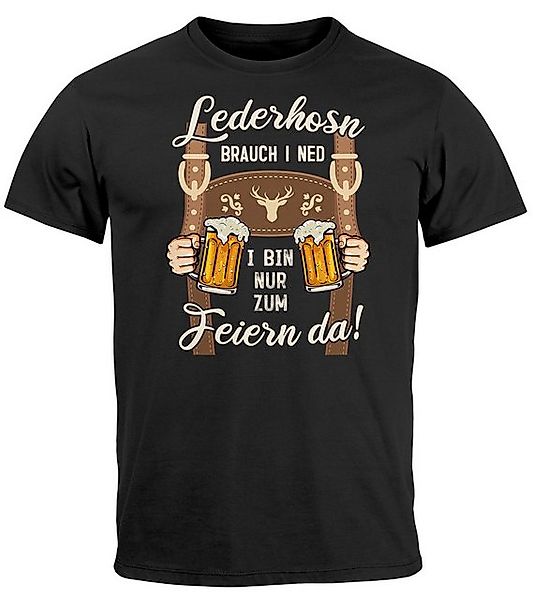 MoonWorks Print-Shirt Herren T-Shirt Trachtenshirt Lederhosen günstig online kaufen