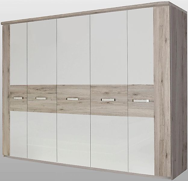 FORTE Kleiderschrank "Rondino", (Maße: B/H/T ca. 250x214x62 cm), mit Kranz günstig online kaufen
