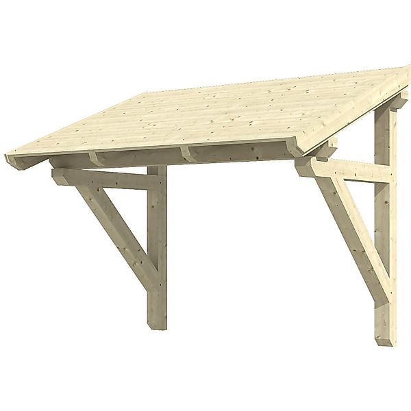 Skan Holz Haustür-Vordach Paderborn 1 Natur 242 cm x 156 cm günstig online kaufen