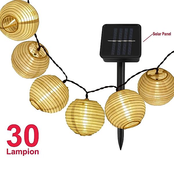 DOPWii Lichterkette Solar Außen-Lichterkette,6m,30 Lampions,Für Garten,Balk günstig online kaufen