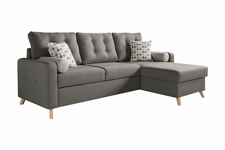 JVmoebel Ecksofa L-Form Bettfunktion Stoff Ecksofa Sofa Couch Design Couch günstig online kaufen