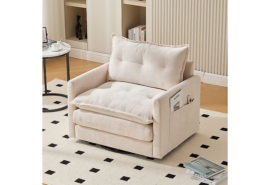 STILVORA Schlafsofa Loungesessel wohnzimmer,360° drehbarer großes Einzelsof günstig online kaufen