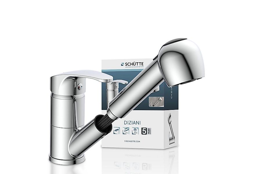 Schütte Spültischarmatur DIZIANI mit Geschirrbrause, Wasserhahn ausziehbar, günstig online kaufen