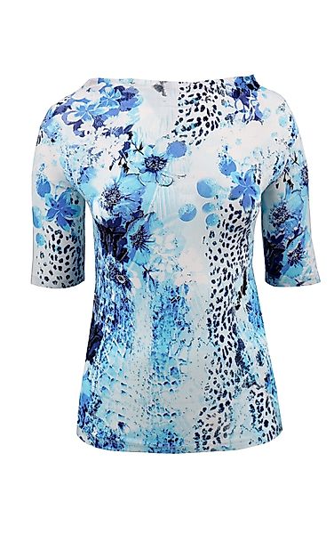 Passioni T-Shirt in Blautönen mit abstraktem günstig online kaufen