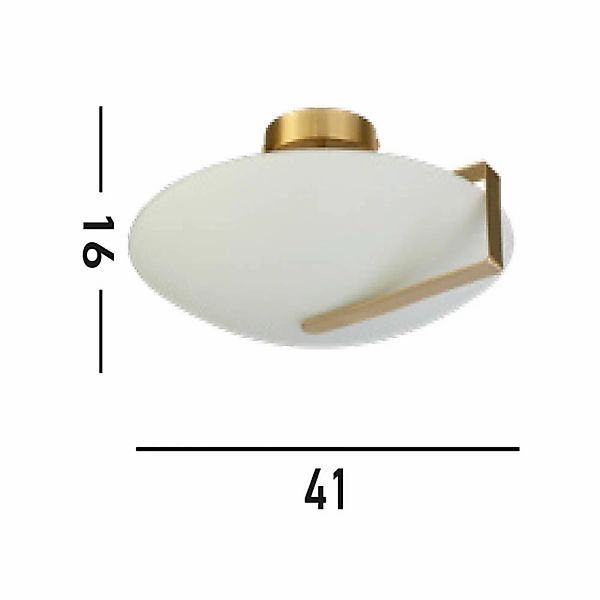 Deckenleuchte Sundial, goldfarben/opalweiß, Stahl, Glas, E27 günstig online kaufen