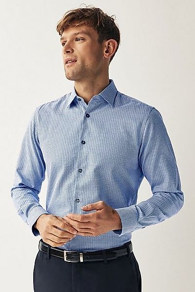 Next Businesshemd Strukturiertes Slim Fit Baumwollhemd (1-tlg) günstig online kaufen