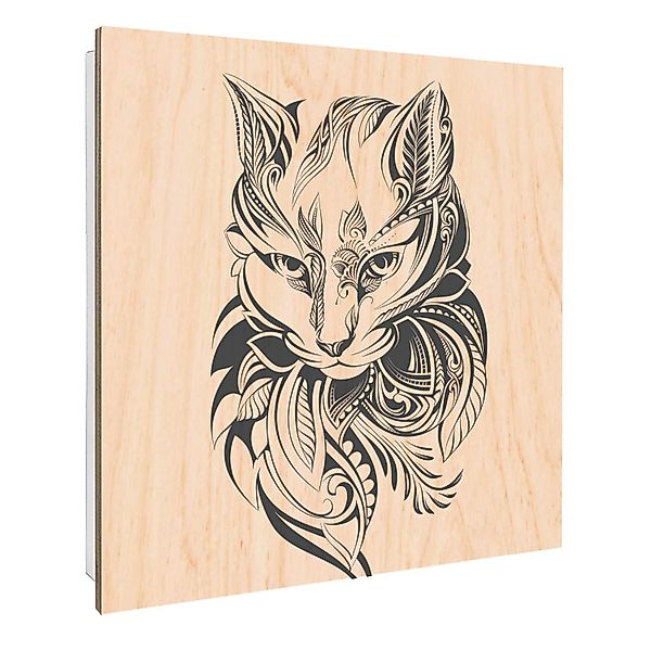 Banjado Großer Schlüsselbox Holz 30x30cm Weiß Scharnier Rechts 50 Haken Sch günstig online kaufen