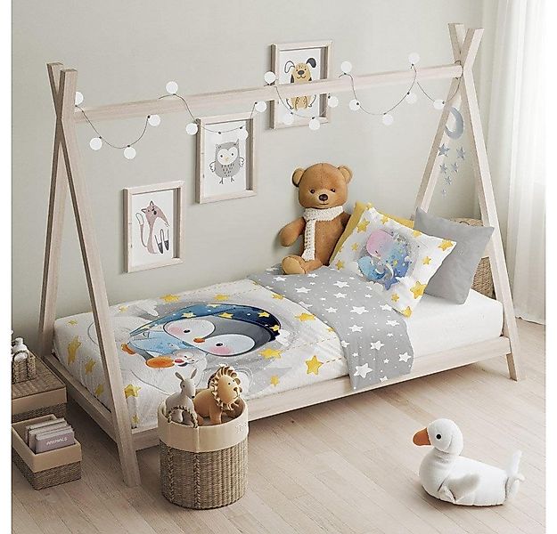 texpot Bettwäsche Kinderbettwäsche Pinguin bedruckt Garnitur, Baumwolle, 2 günstig online kaufen