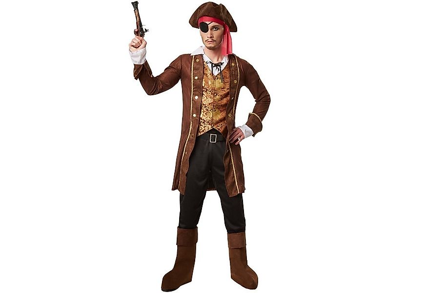 dressforfun Piraten-Kostüm Herrenkostüm Seeräuber-König, Goldverzierter Man günstig online kaufen