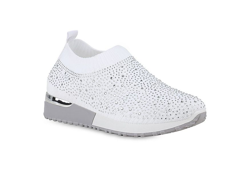 VAN HILL 841663 Laufschuh Damen Slip Ons Sportschuhe Sportliche Strass Prof günstig online kaufen