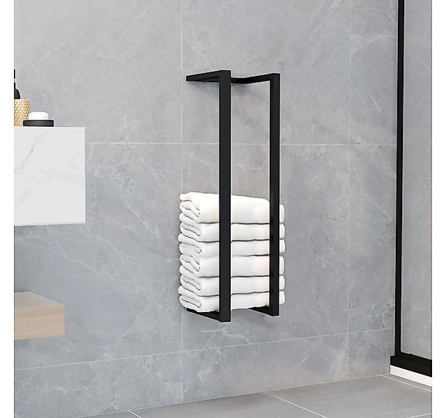 vidaXL Handtuchhalter, Handtuchständer Schwarz 12,5x12,5x60 cm Eisen günstig online kaufen
