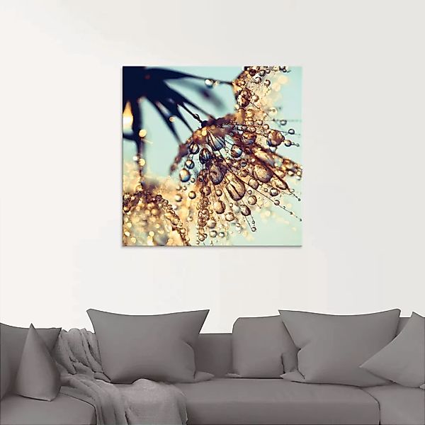 Artland Glasbild »Pusteblume Goldener Regen«, Blumen, (1 St.), in verschied günstig online kaufen