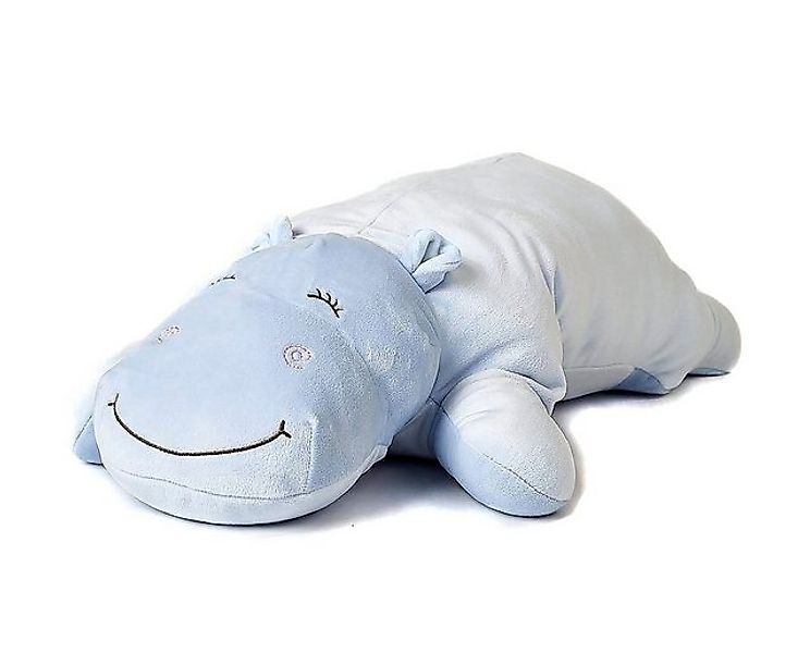 Uni-Toys Kuscheltier Plüsch-Kissen Nilpferd, ultraweich, 56 cm - hellblau/r günstig online kaufen