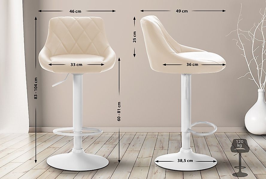 CLP Barhocker Lazio Kunstleder, höhenverstellbar und günstig online kaufen