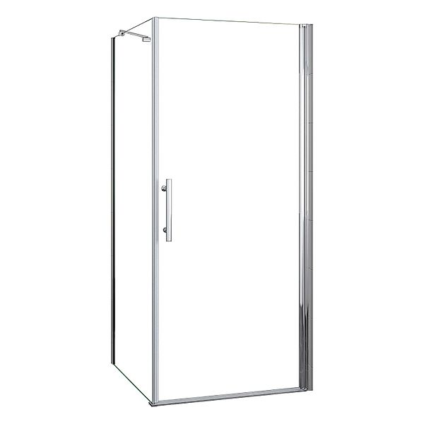 AICA Eckeinstieg Tür x Seitenwand 80x80cm Höhe 185cm Duschkabine Schwingtür günstig online kaufen