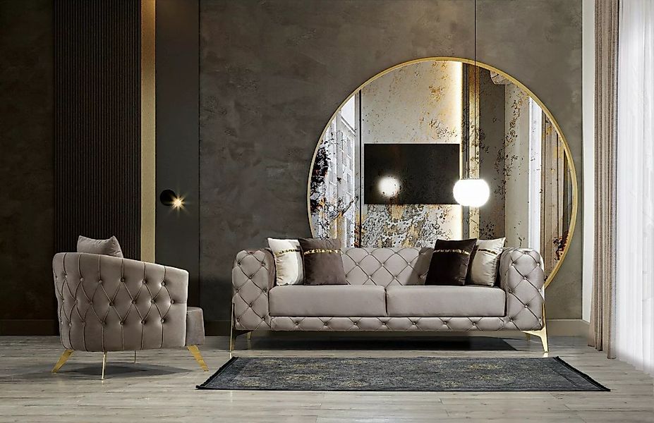 Villa Möbel Polstergarnitur BARI, (Set, 2-tlg), Hand Made Qualtiy, pflegele günstig online kaufen