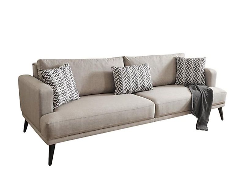 Xlmoebel Sofa Dreisitzer Couch Beige Stoff Modernes Wohnzimmer Design, 1 Te günstig online kaufen