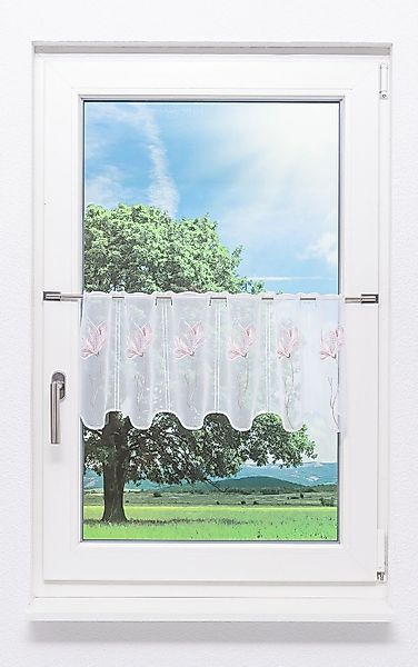 Plauener Spitze® Scheibengardine Magnolie, (1 St), günstig online kaufen