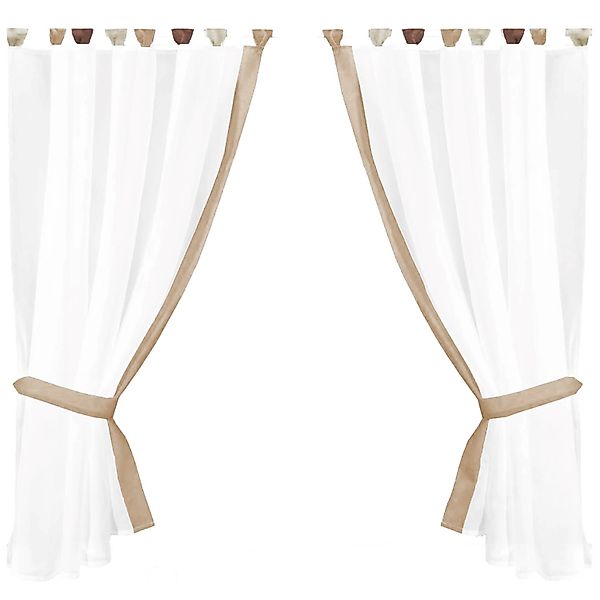 Arsvita Vorhang, Schlaufen, transparent, Gardinenset Schlaufenschal, inkl. günstig online kaufen