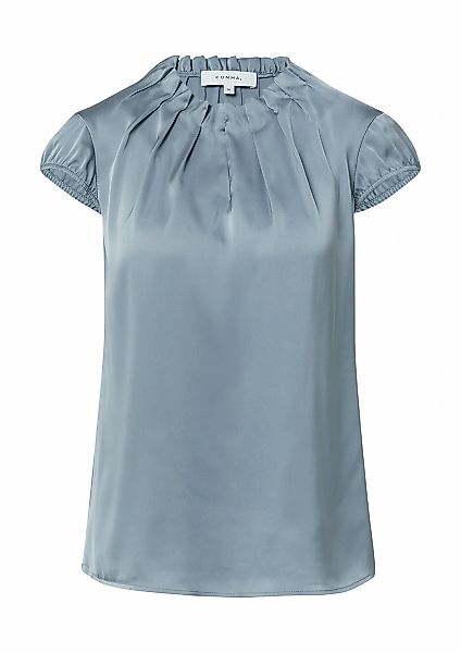 Comma Shirtbluse, Satin, mit gerafftem Stehkragen günstig online kaufen