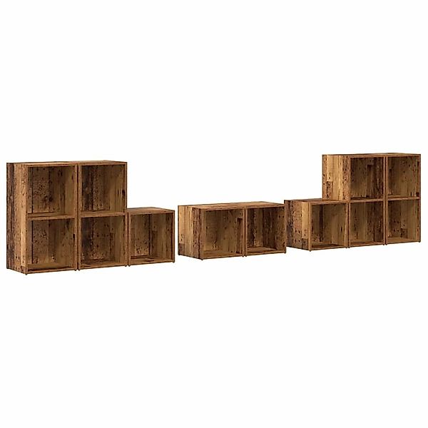 vidaXL TV-Schrank Set 8-Tlg Altholz Holzwerkstoff 3393273 günstig online kaufen
